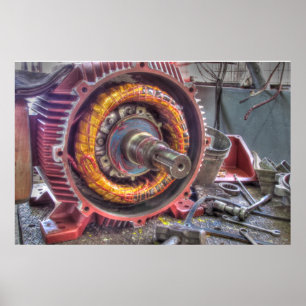 Elektromotor-Zusammenbruch Poster