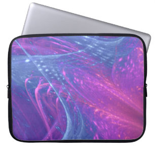 Elektronik Bag Blue Magenta Asymmetrisches Fraktal Laptopschutzhülle
