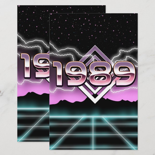 Elektronisch 1989 briefpapier (Vorne/Hinten)