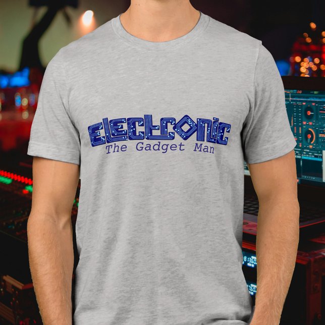 Elektronisch-blaue Platine im Stil des Gadget-man- Tri-Blend Shirt (Von Creator hochgeladen)