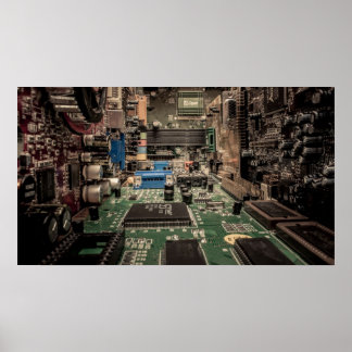 Elektronische Landschaft Poster