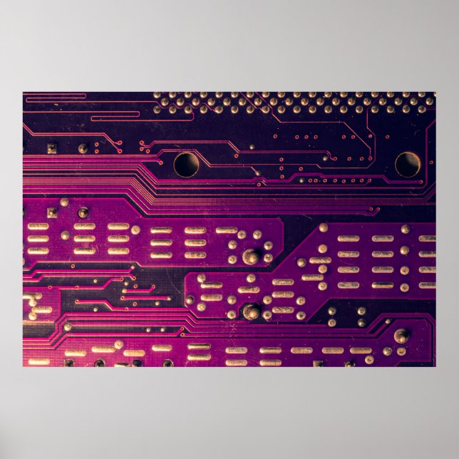 Elektronische Leiterplatte abstrakt Hintergrund. C Poster (Vorne)