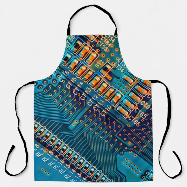 Elektronische Leiterplatte Nahaufnahme. Computer,H Schürze (Vorderseite)