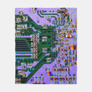 Elektronische Leiterplatte Nahaufnahme. Hintergrun Fleecedecke