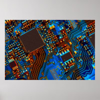 Elektronische Platine nah. Hintergrund, Bohr
