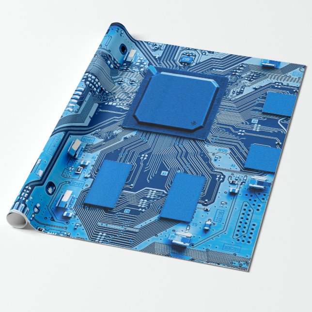 Elektronische Platine nah. Schaltung, Tafel, Geschenkpapier (Ungerollt)