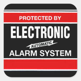 Elektronisches Alarmsystem Quadratischer Aufkleber