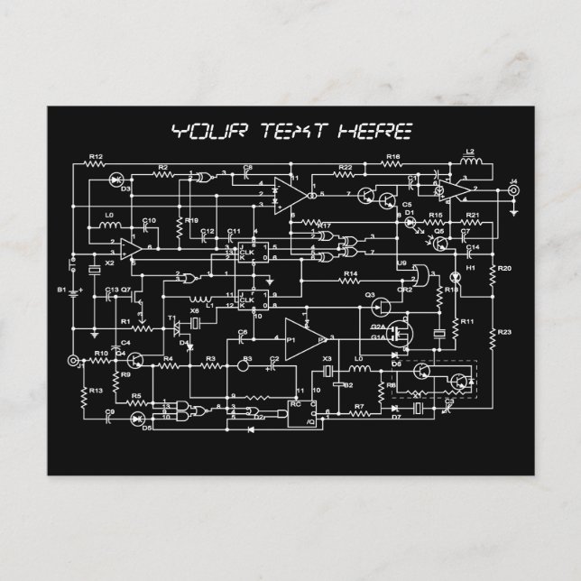 elektronisches Projekt Postkarte (Vorderseite)
