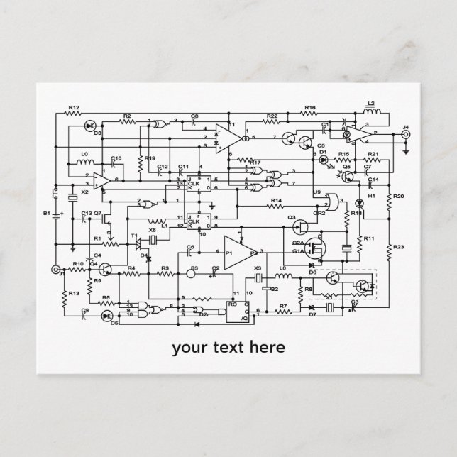 elektronisches Projekt Postkarte (Vorderseite)