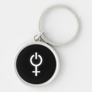 Elektronisches Symbol für Girl-Power-Frauenzeichen Schlüsselanhänger
