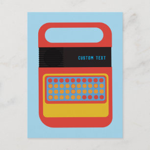 Elektronisches Vintage-Sprech- und Spellingspielze Postkarte