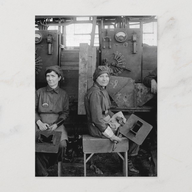 Elektroschweissinnen auf Hog_War-Bild Postkarte (Vorderseite)