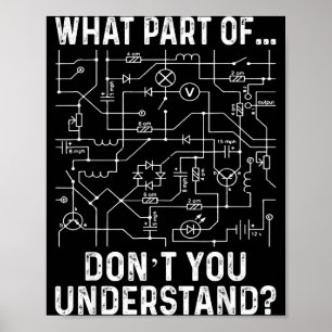 Elektrotechnik Elektroingenieur Männer Poster