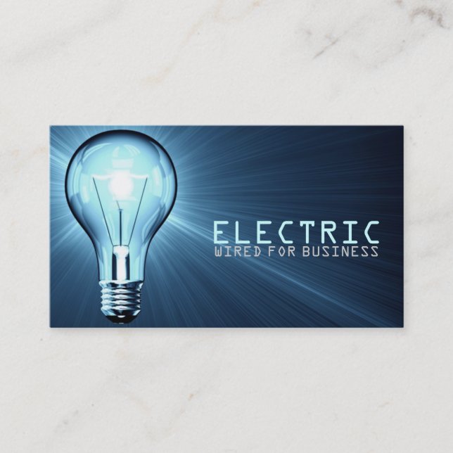 Elektrotechnik, Elektrotechnik, Baudienstkarte Visitenkarte (Vorderseite)