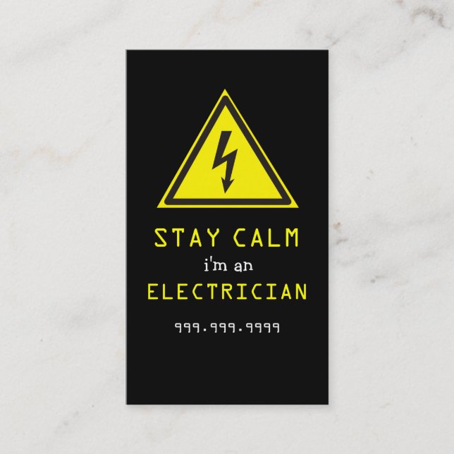 Elektrotechnik, Elektrotechnik, Baukarte Visitenkarte (Vorderseite)