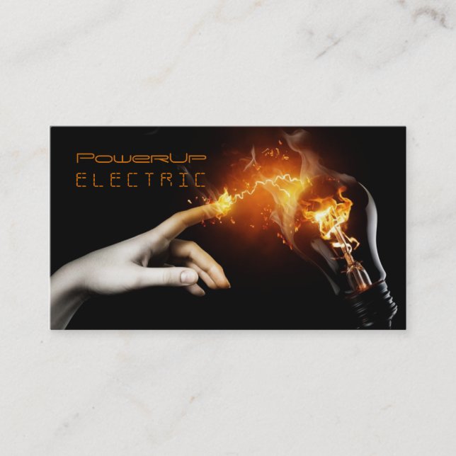 Elektrotechnik, Elektrotechnik, Elektrobetriebskar Visitenkarte (Vorderseite)