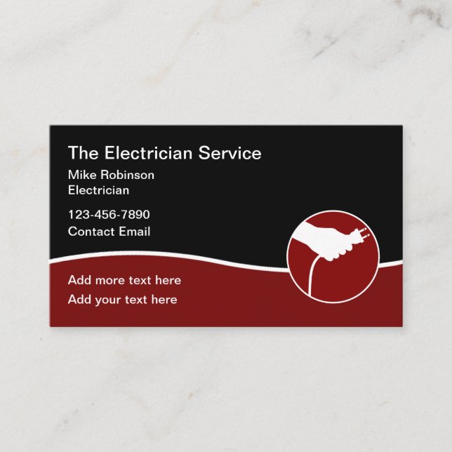 Elektrotechnik - neue Visitenkarten Visitenkarte (Vorderseite)