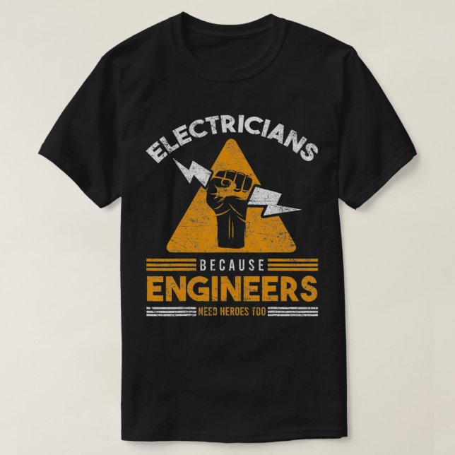 Elektrotechnik, weil Ingenieure Helden zu Ele brau T-Shirt (Design vorne)