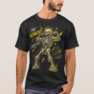 Elektrotechniker Skelett Flexing T-Shirt