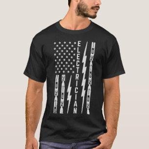 Elektrowerkzeuge, Flash & American Flag Funny El T-Shirt