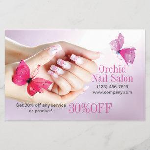 Elelgant Esthetician WELLNESS-CENTER Nail Salon Pr Flyer