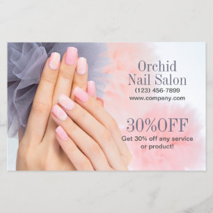 Elelgant Esthetician WELLNESS-CENTER Nail Salon Pr Flyer
