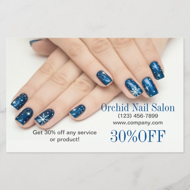 Elelgant Esthetician WELLNESS-CENTER Nail Salon Pr Flyer (Vorne)