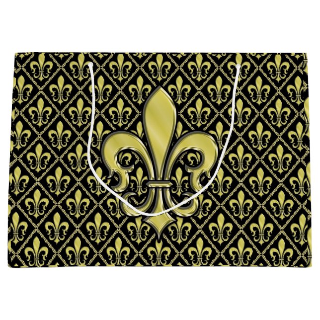 Elelgant Lilie Design Geschenktasche Große Geschenktüte (Vorderseite)