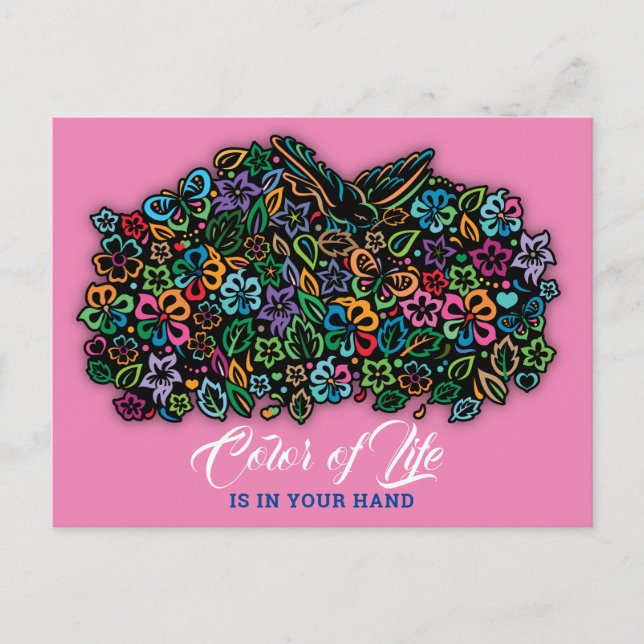 Elelgante Farbe des Lebensdesigns Postkarte (Vorderseite)