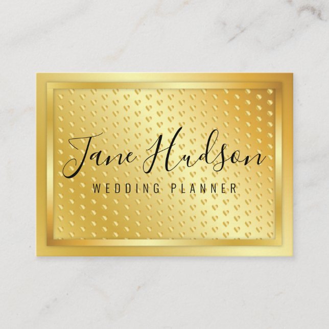 Elelgantgolden auf Goldfeldern Minimalistisch 3.5x Visitenkarte (Vorderseite)