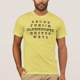 Elemenopee Alphabet Funny T - Shirt