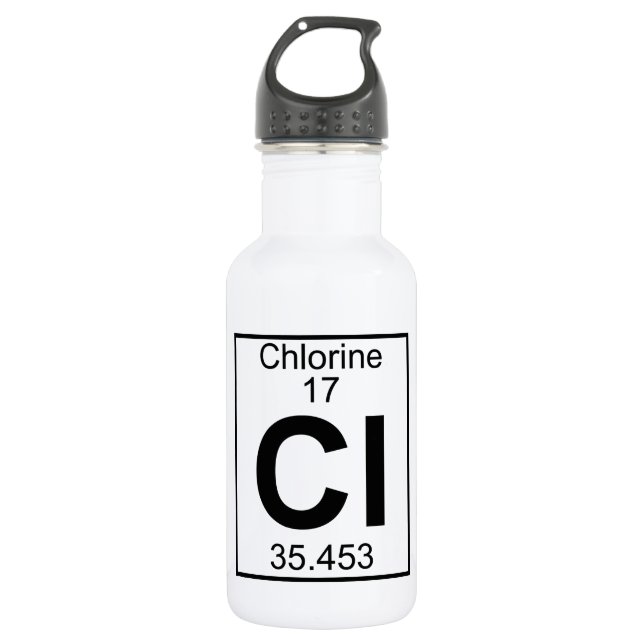 Element 017 - Cl - Chlor (voll) Trinkflasche (Vorderseite)