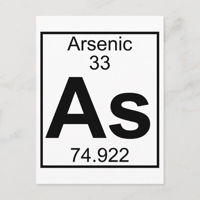 Element 033 - As - Arsen (vollständig) Postkarte (Vorderseite)