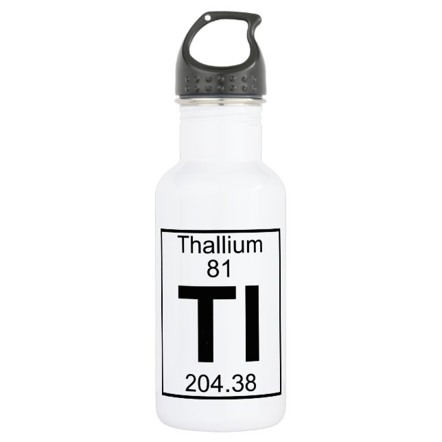 Element 081 - Zeitlimit - Thallium (voll) Edelstahlflasche (Vorderseite)