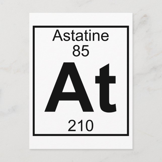 Element 085 - At - Astatine (Full) Postkarte (Vorderseite)