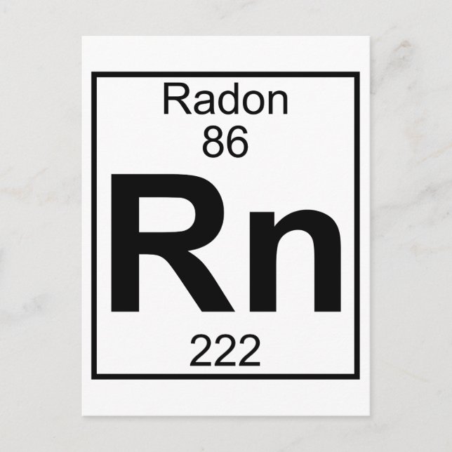 Element 086 - Rn - Radon (Voll) Postkarte (Vorderseite)