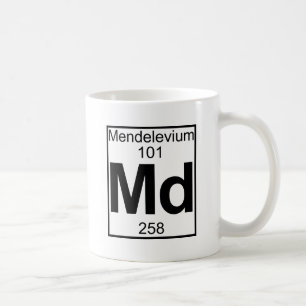 Element 101 - Md - Mendelevium (voll) Kaffeetasse