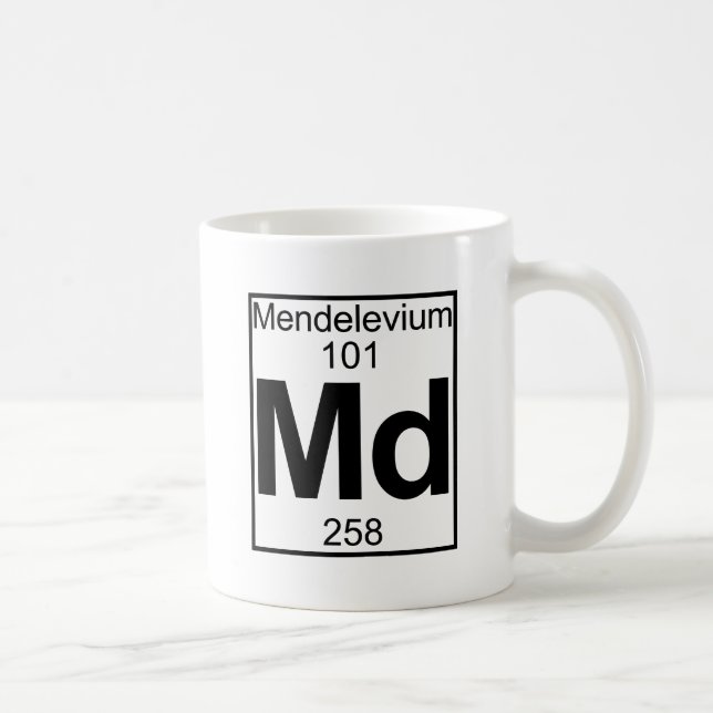 Element 101 - Md - Mendelevium (voll) Kaffeetasse (Rechts)