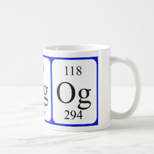 Élément 118 tasse blanche - Oganesson