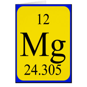Element 12 card - Magnesium