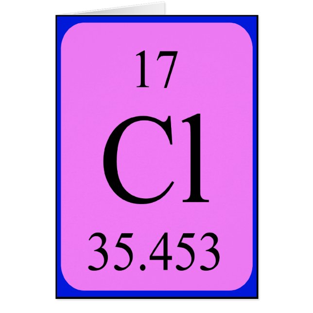 Element 17 Karte - Chlor (Vorne)