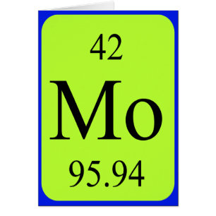 Element 42 card - Molybdenum