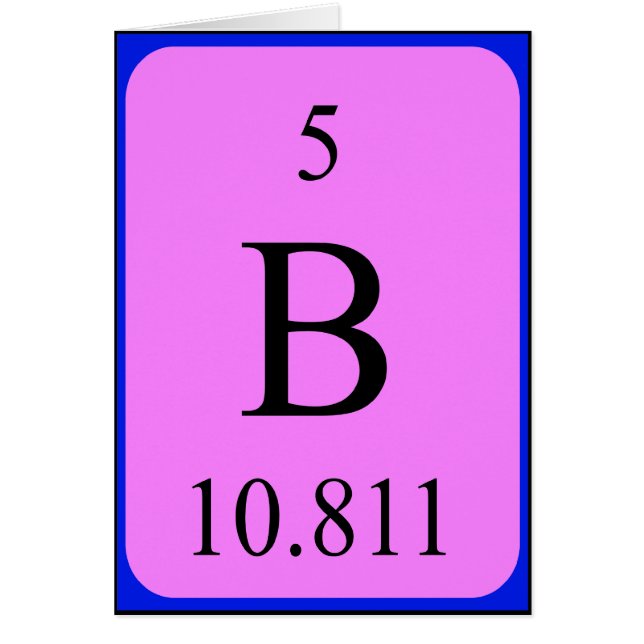 Element 5 - Karte - Boron (Vorne)
