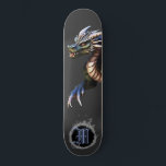 *~* Element AP88 Elementardrache Fierce Blue Skateboard<br><div class="desc">(Suchen Sie nach ähnlichen Artikeln in AP88 ) Einfache Übertragung auf andere Zazzle Produkte. Element-DRAGON mit RING von FEUER / FLAMES / FLAME und INITIALEM MONOGRAM für Ihren Namen - Behalt, bearbeiten oder löschen Sie den Text. Dieses beliebte chinesische Skateboard im chinesischen Stil ist ein individuelles pro-Element Dragon Design, das...</div>