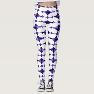 Elément Art déco dans Leggings violets profonds
