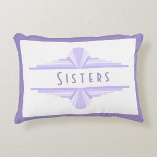 Elément Art déco en coussin Accent violet et lilas