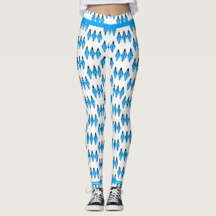 Elément Art déco en Leggings turquoises bleus