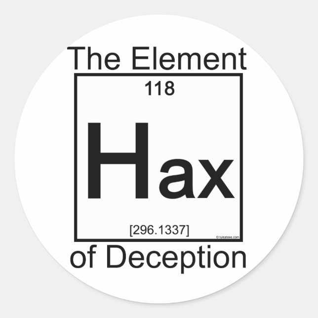 Element HAX Runder Aufkleber (Vorderseite)