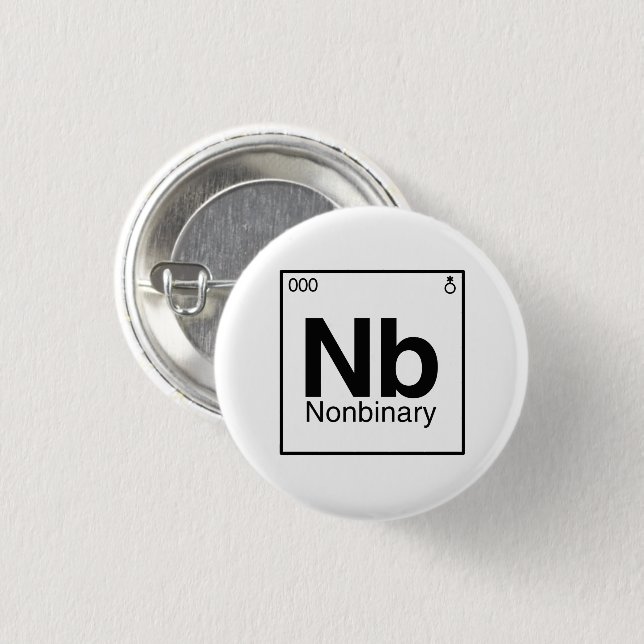 Element NB - Nichtbinäre Periodensystem Button (Vorne & Hinten)