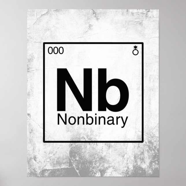Element NB - Nichtbinäre Periodensystem Poster (Vorne)